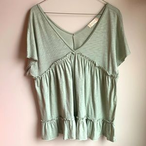 Altar’d State Green Short sleeve babydoll fit